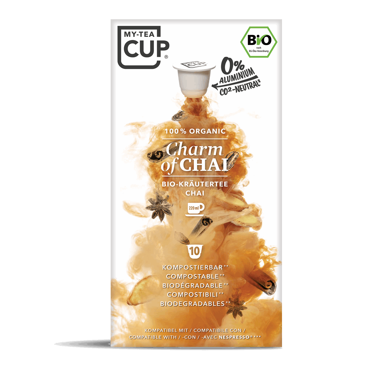 Bio Charm of Chai Capsules de thé compostables Nespresso®³